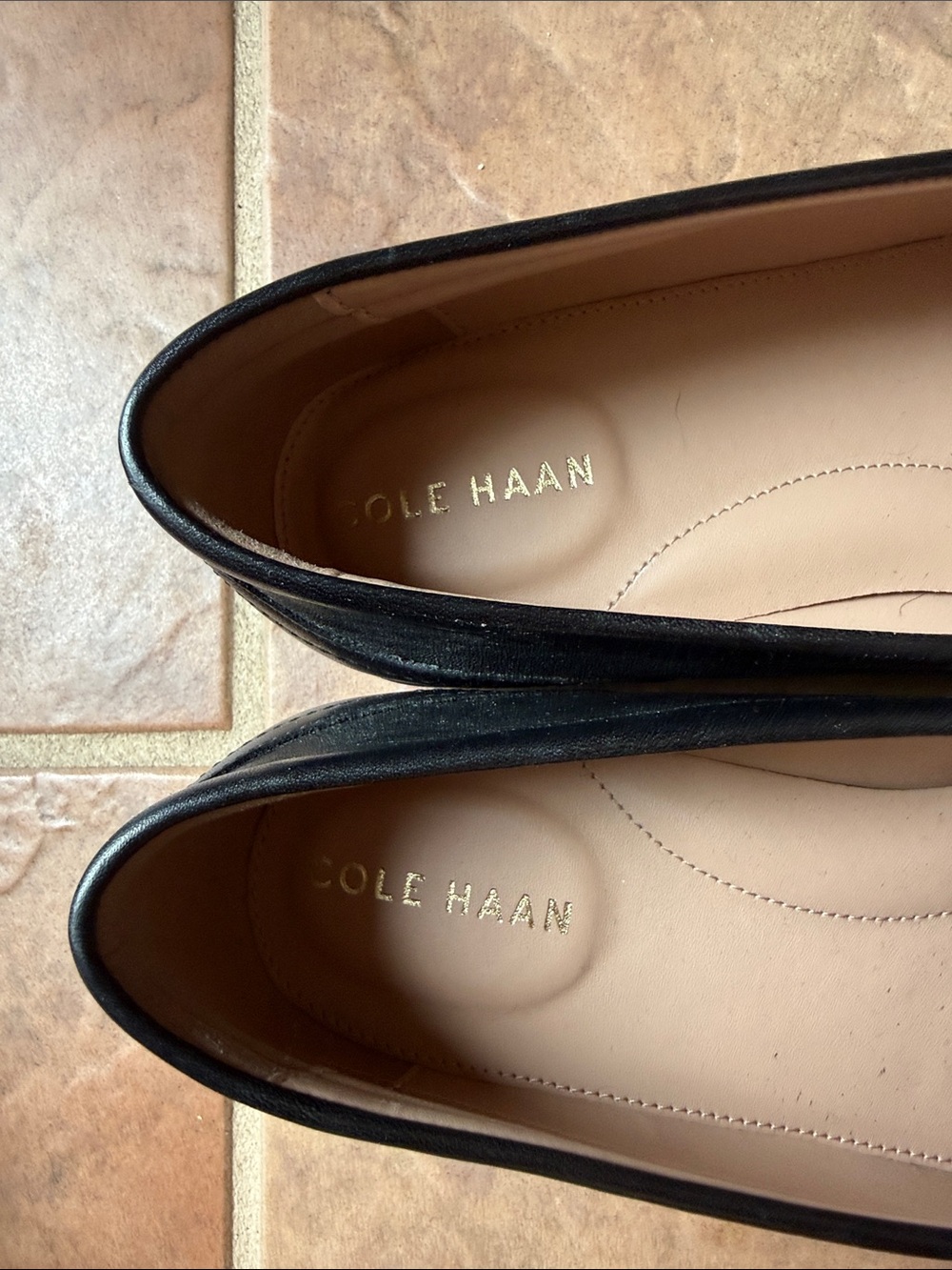 Cole Haan Black, White & Burgundy Kiltie Penny Loafers - Picture 4 of 5